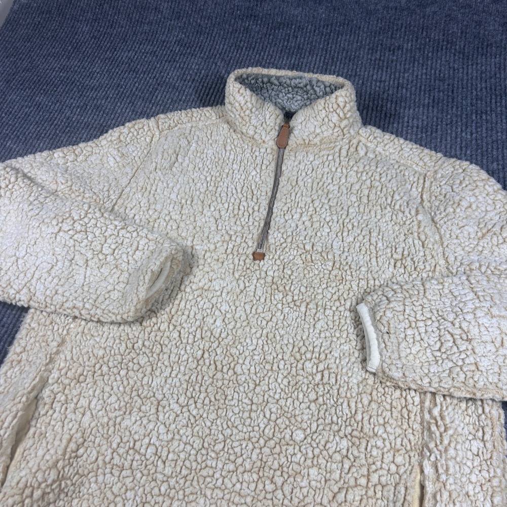 Nordic Fleece Pullover Women's L Cream Sherpa Quarter Zip Jacket Winter